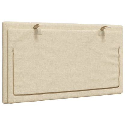 vidaXL Kopfteil-Kissen "Hanko" Creme 80 cm Stoff