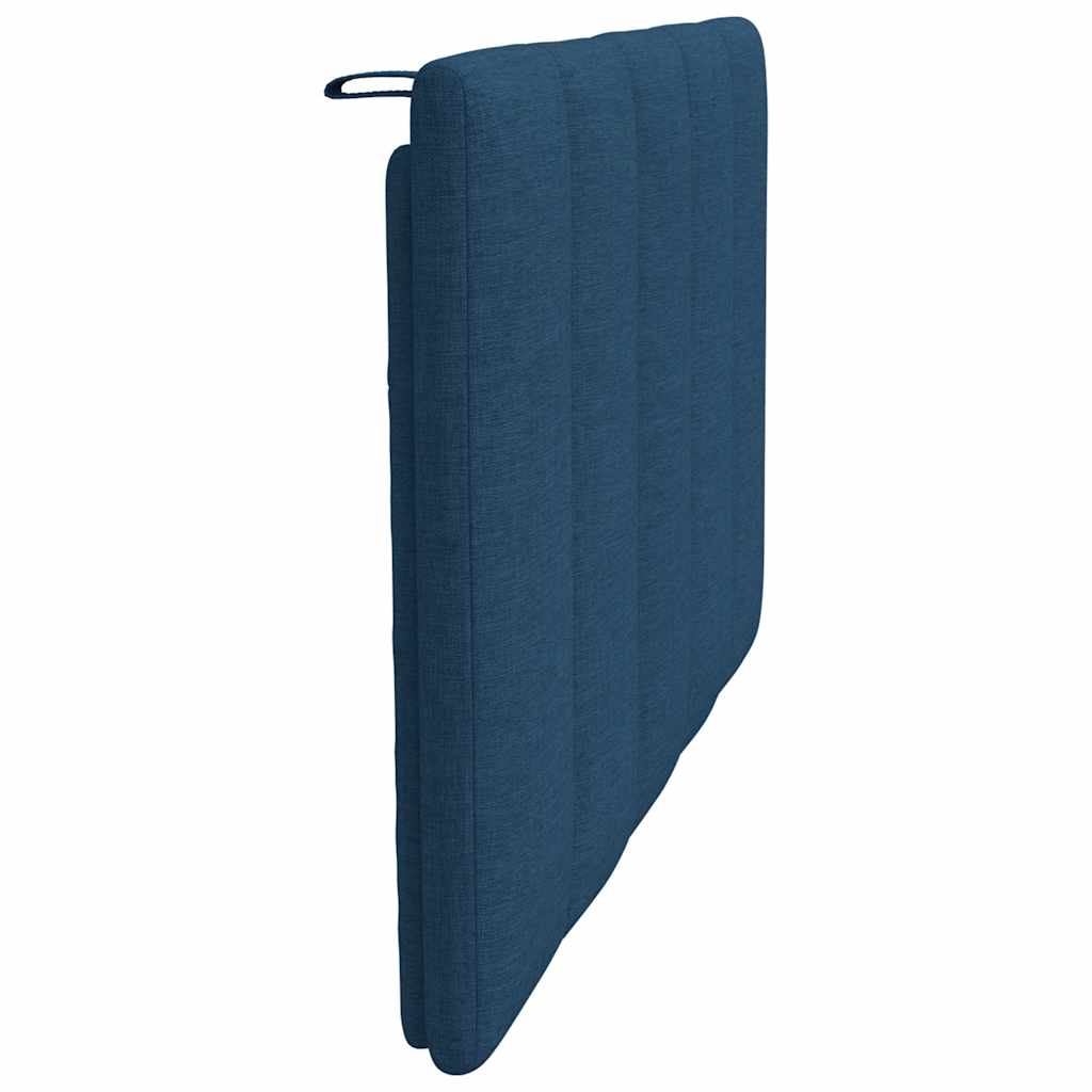 Kopfteil-Kissen "Hanko" Blau 80 cm Stoff