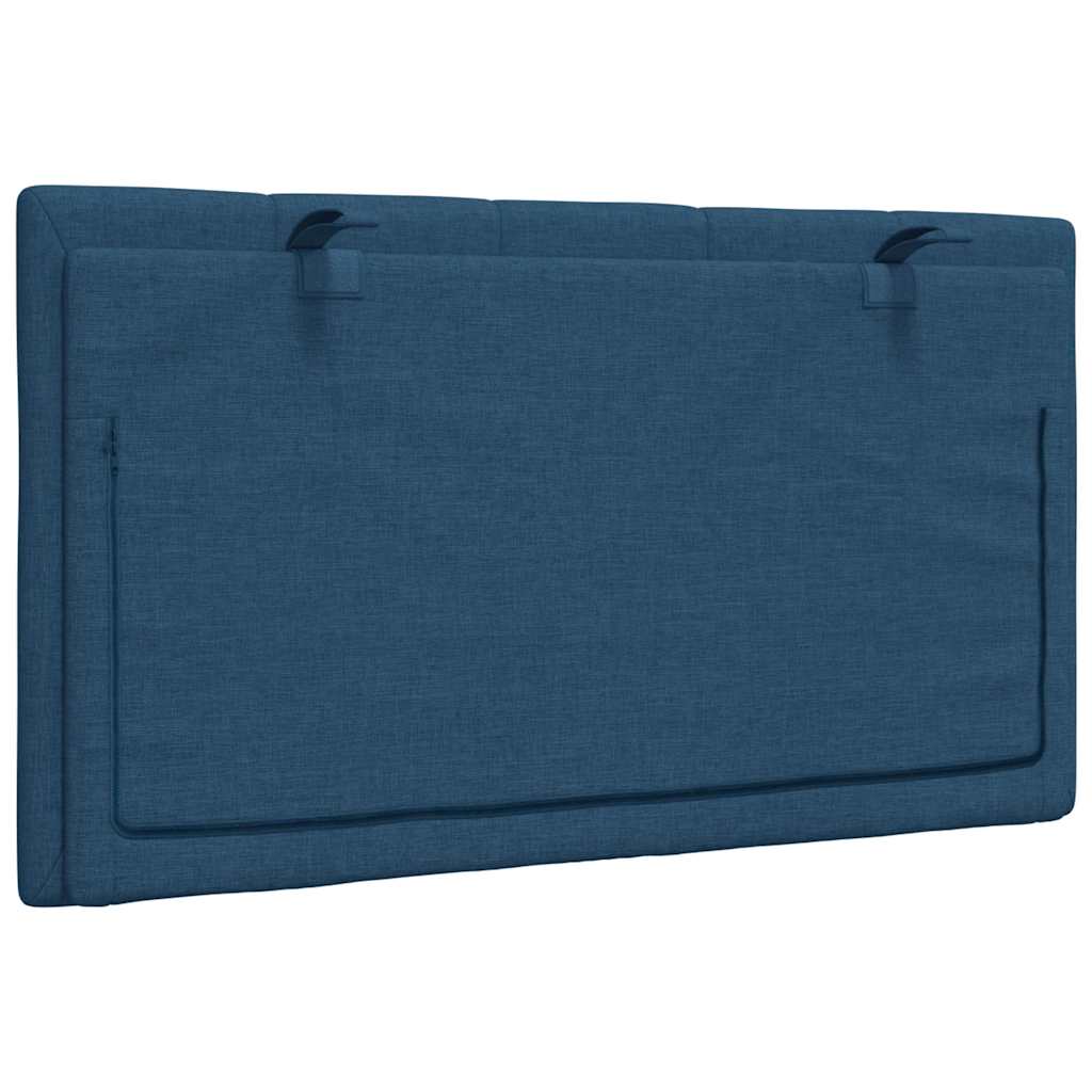 Kopfteil-Kissen "Hanko" Blau 80 cm Stoff