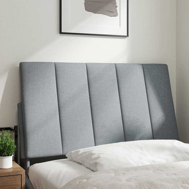 vidaXL Kopfteil-Kissen "Hanko" Hellgrau 90 cm Stoff