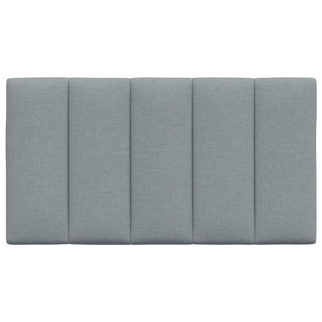 vidaXL Kopfteil-Kissen "Hanko" Hellgrau 90 cm Stoff