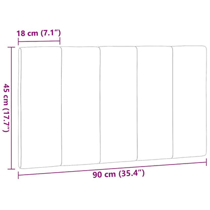 Kopfteil-Kissen "Hanko" Hellgrau 90 cm Stoff