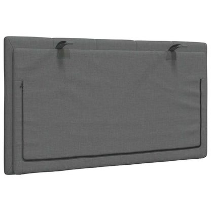 vidaXL Kopfteil-Kissen "Hanko" Dunkelgrau 90 cm Stoff