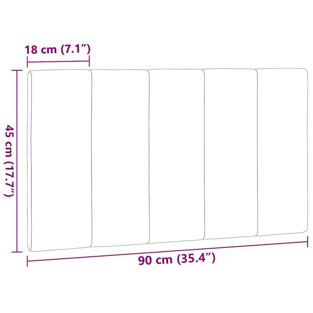 vidaXL Kopfteil-Kissen "Hanko" Dunkelgrau 90 cm Stoff