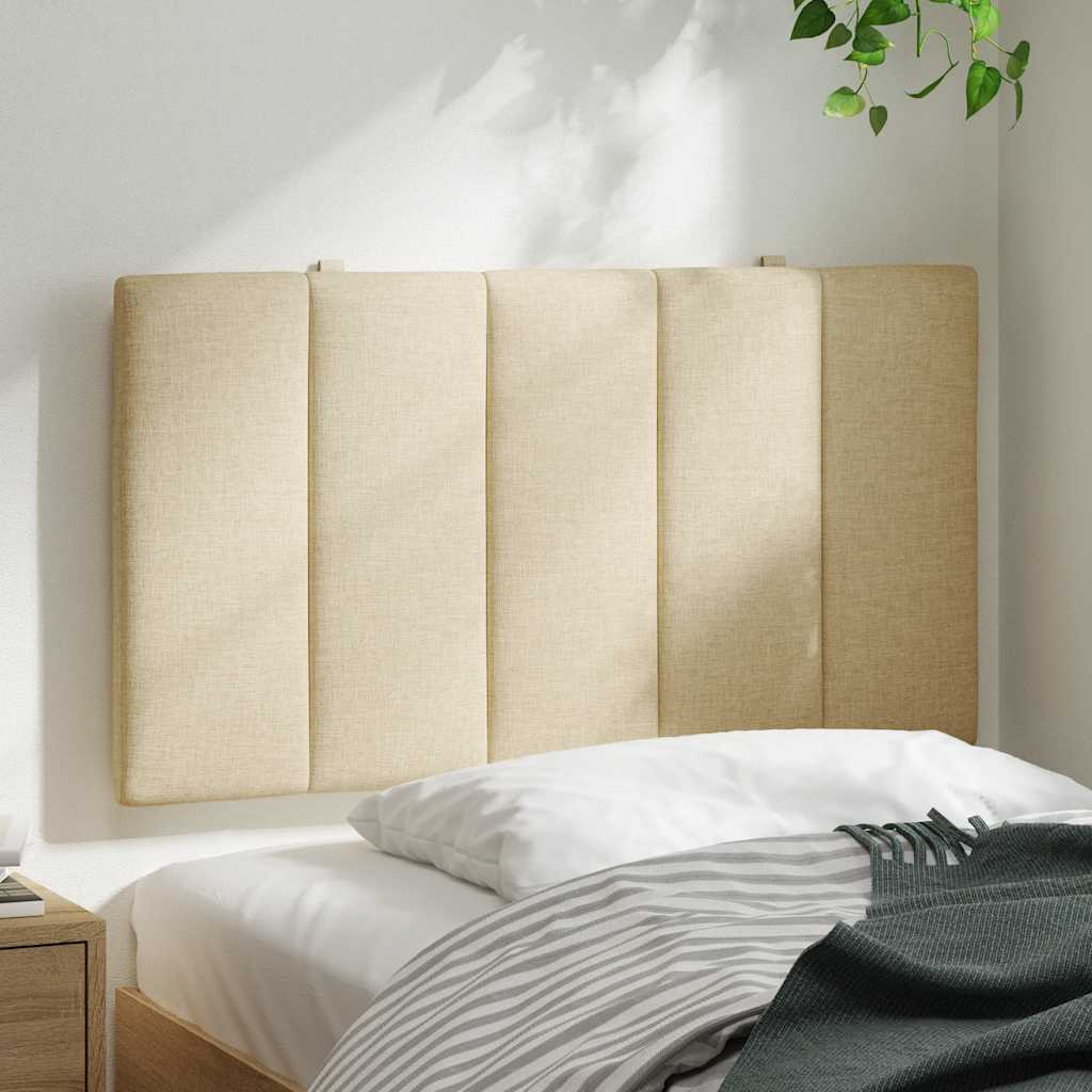vidaXL Kopfteil-Kissen "Hanko" Creme 90 cm Stoff