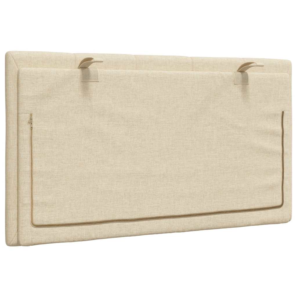 vidaXL Kopfteil-Kissen "Hanko" Creme 90 cm Stoff
