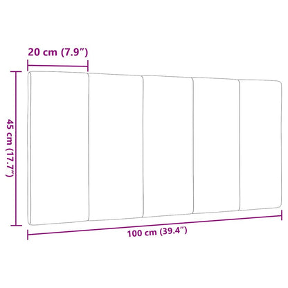Kopfteil-Kissen "Hanko" Blau 100 cm Stoff
