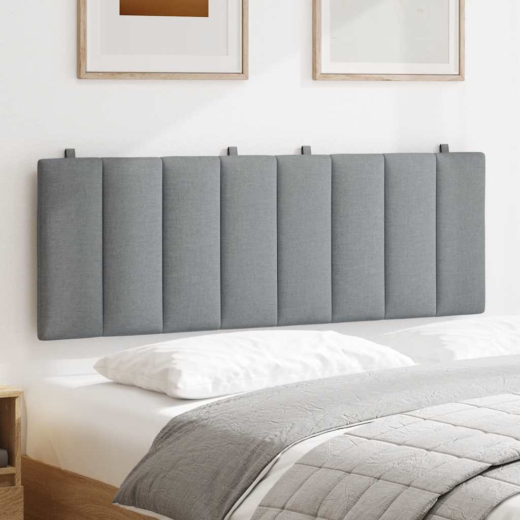 vidaXL Kopfteil-Kissen "Hanko" Hellgrau 120 cm Stoff