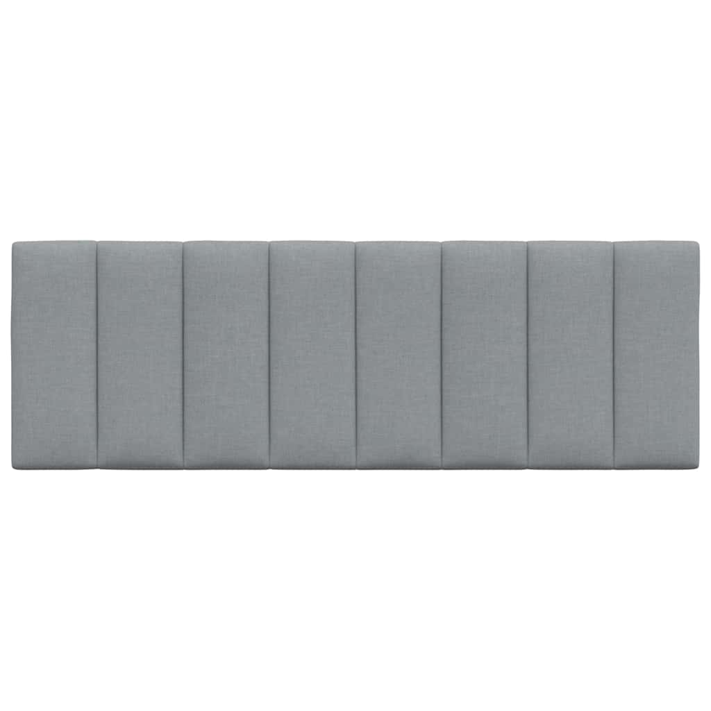 vidaXL Kopfteil-Kissen "Hanko" Hellgrau 120 cm Stoff