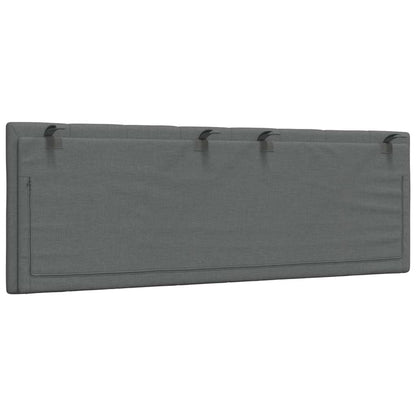 Kopfteil-Kissen "Hanko" Dunkelgrau 120 cm Stoff