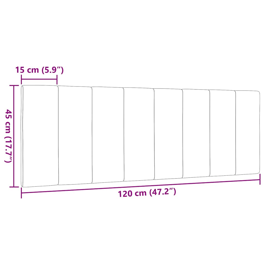 vidaXL Kopfteil-Kissen "Hanko" Creme 120 cm Stoff