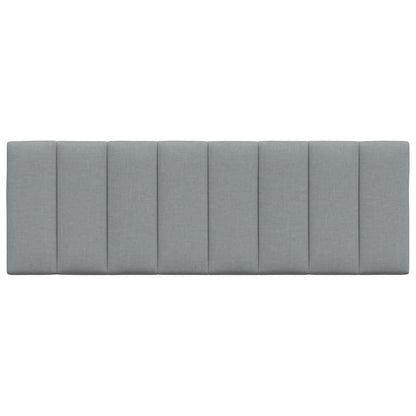 vidaXL Kopfteil-Kissen "Hanko" Hellgrau 140 cm Stoff