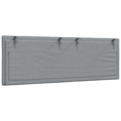 Kopfteil-Kissen "Hanko" Hellgrau 140 cm Stoff