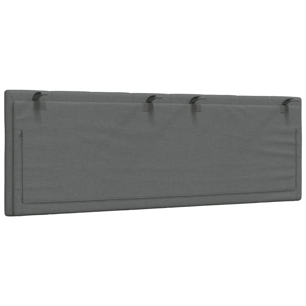 vidaXL Kopfteil-Kissen "Hanko" Dunkelgrau 140 cm Stoff