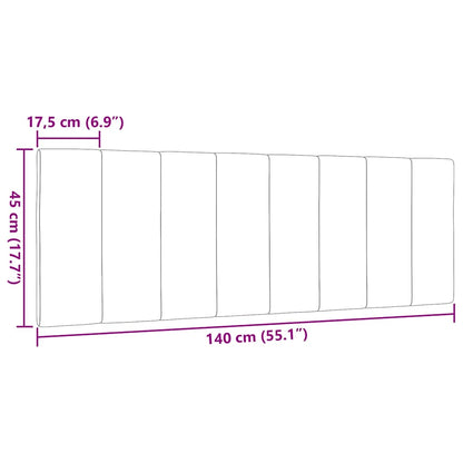 vidaXL Kopfteil-Kissen "Hanko" Schwarz 140 cm Stoff