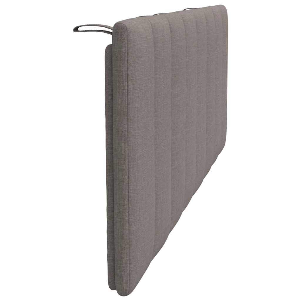 Kopfteil-Kissen "Hanko" Taupe 140 cm Stoff