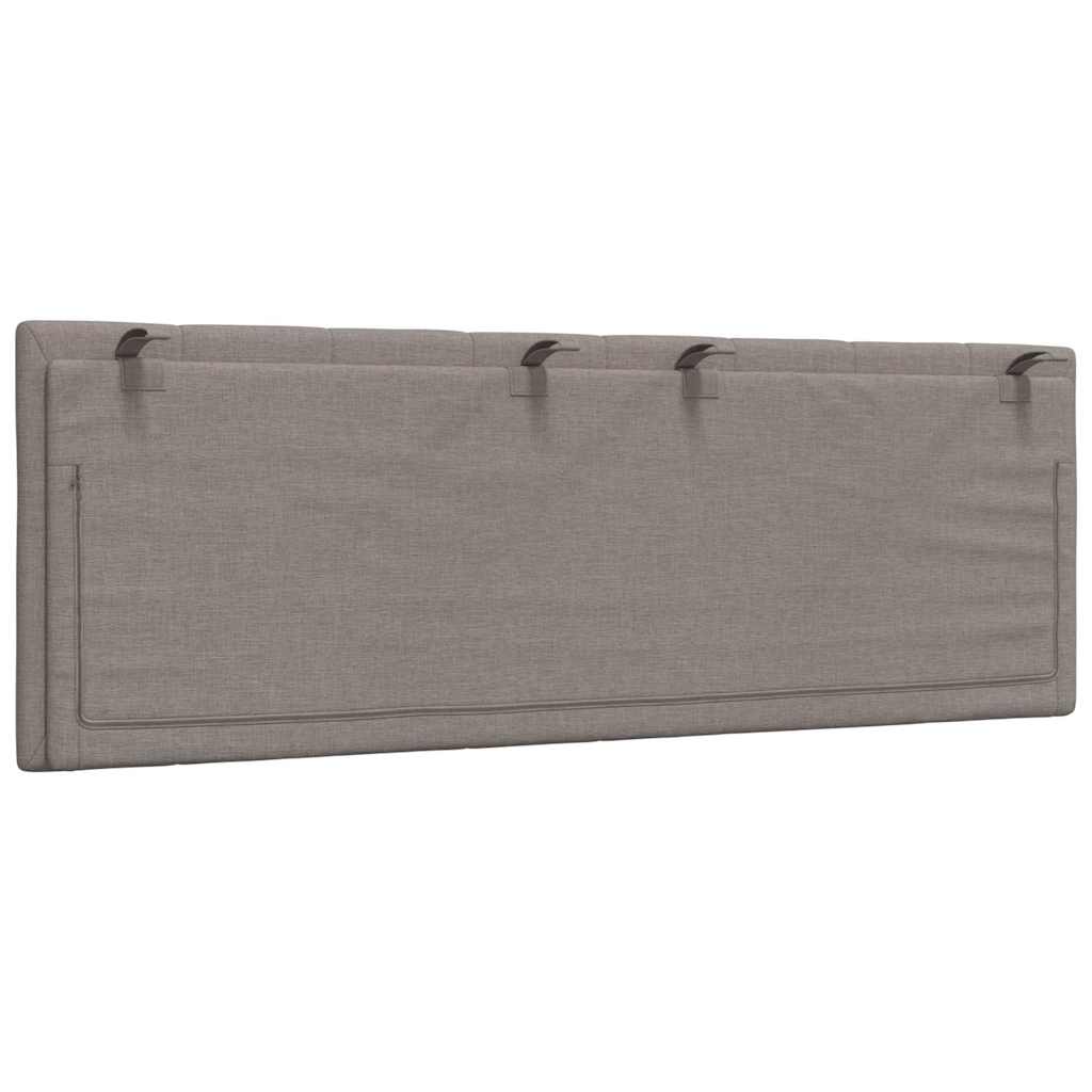 Kopfteil-Kissen "Hanko" Taupe 140 cm Stoff