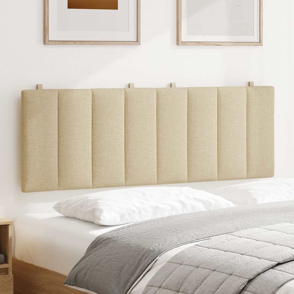 vidaXL Kopfteil-Kissen "Hanko" Creme 140 cm Stoff