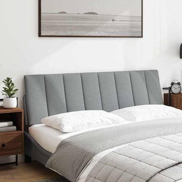 vidaXL Kopfteil-Kissen "Hanko" Hellgrau 160 cm Stoff