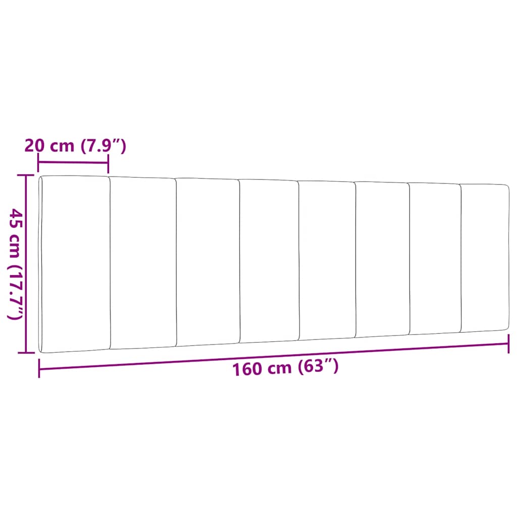 Kopfteil-Kissen "Hanko" Taupe 160 cm Stoff