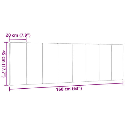 Kopfteil-Kissen "Hanko" Taupe 160 cm Stoff