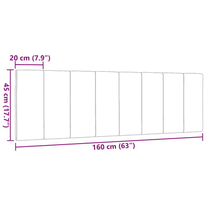 Kopfteil-Kissen "Hanko" Blau 160 cm Stoff