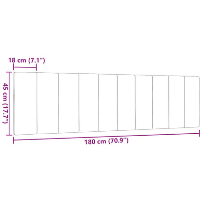 Kopfteil-Kissen "Hanko" Dunkelgrau 180 cm Stoff