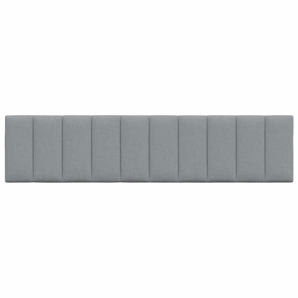 vidaXL Kopfteil-Kissen "Hanko" Hellgrau 200 cm Stoff