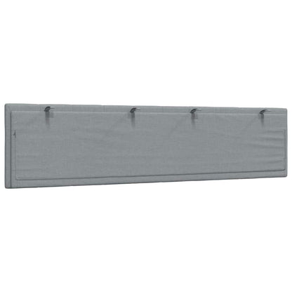 Kopfteil-Kissen "Hanko" Hellgrau 200 cm Stoff