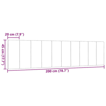 vidaXL Kopfteil-Kissen "Hanko" Taupe 200 cm Stoff