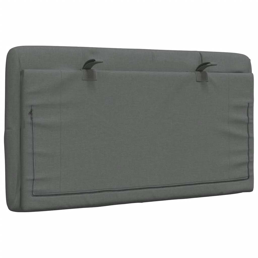 Kopfteil-Kissen Dunkelgrau 80 cm Stoff