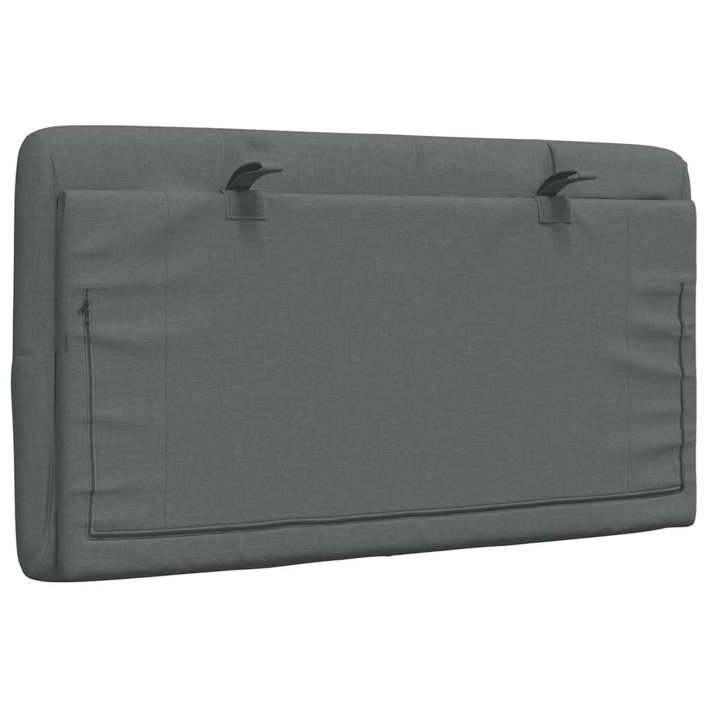 Kopfteil-Kissen Dunkelgrau 90 cm Stoff