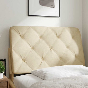vidaXL Kopfteil-Kissen Creme 90 cm Stoff