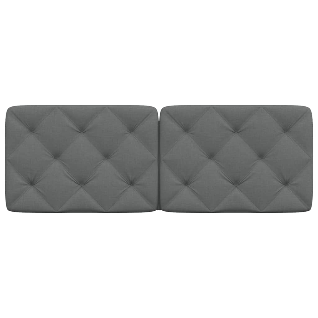 vidaXL Kopfteil-Kissen Dunkelgrau 120 cm Stoff