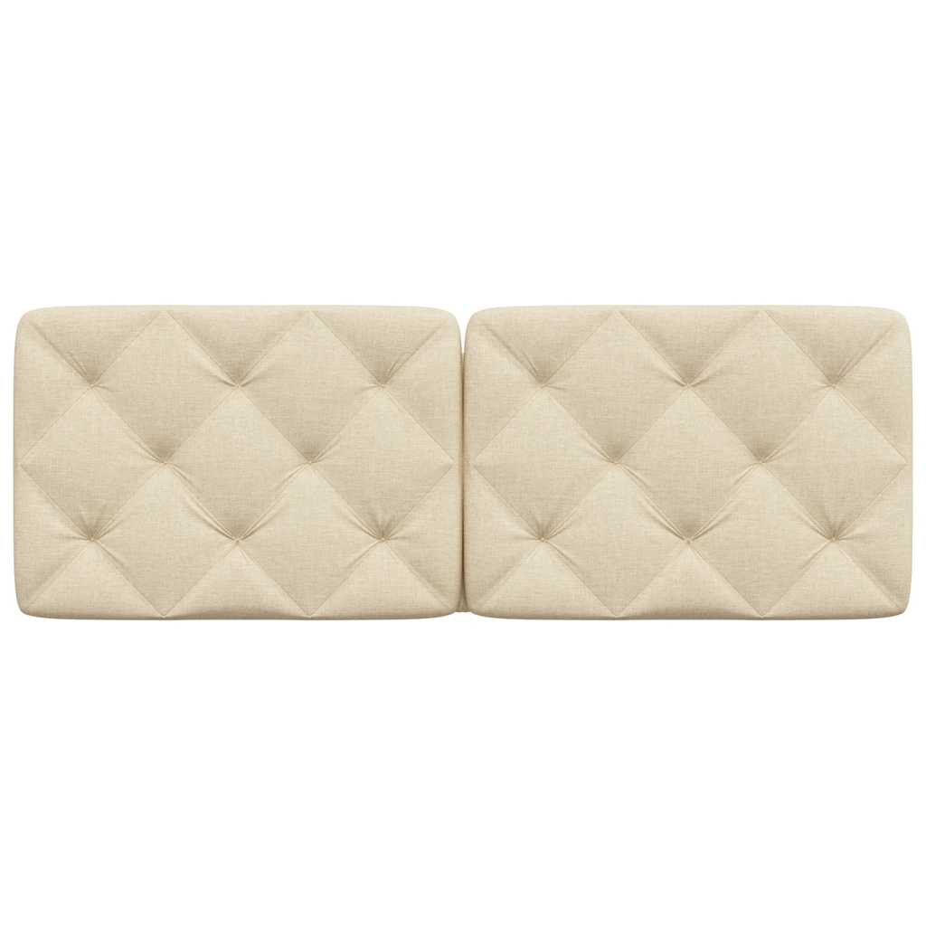 vidaXL Kopfteil-Kissen Creme 120 cm Stoff