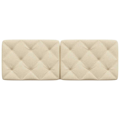 vidaXL Kopfteil-Kissen Creme 120 cm Stoff