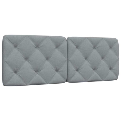 vidaXL Kopfteil-Kissen Hellgrau 140 cm Stoff