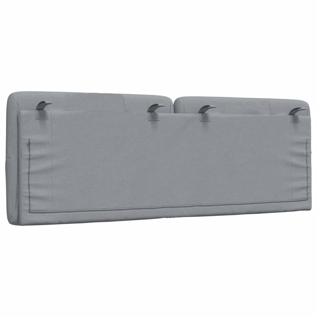 vidaXL Kopfteil-Kissen Hellgrau 140 cm Stoff