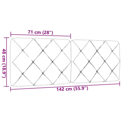 vidaXL Kopfteil-Kissen Hellgrau 140 cm Stoff
