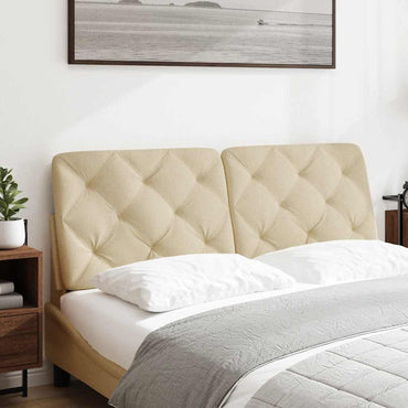 vidaXL Kopfteil-Kissen Creme 140 cm Stoff