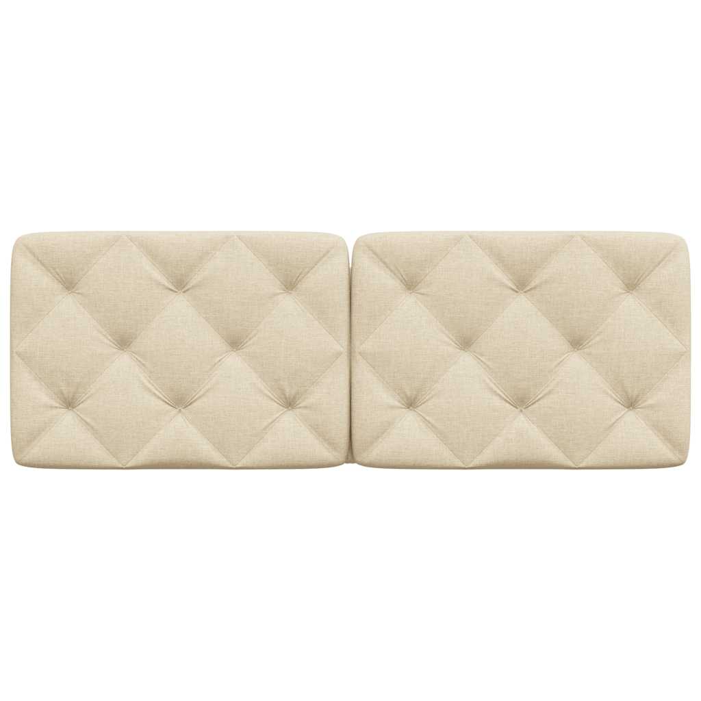 vidaXL Kopfteil-Kissen Creme 140 cm Stoff