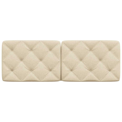 vidaXL Kopfteil-Kissen Creme 140 cm Stoff