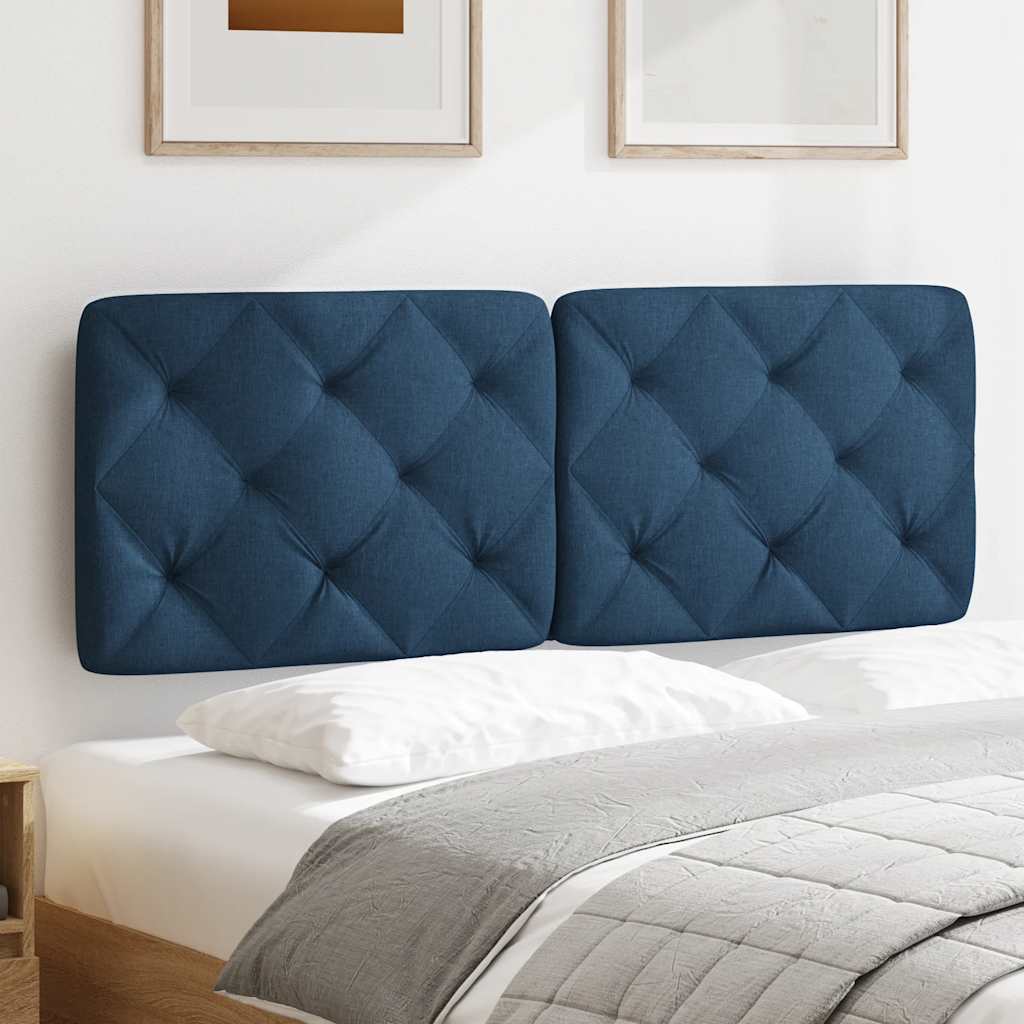 vidaXL Kopfteil-Kissen Blau 140 cm Stoff