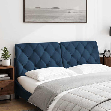vidaXL Kopfteil-Kissen Blau 160 cm Stoff