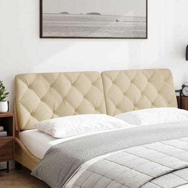 vidaXL Kopfteil-Kissen Creme 180 cm Stoff