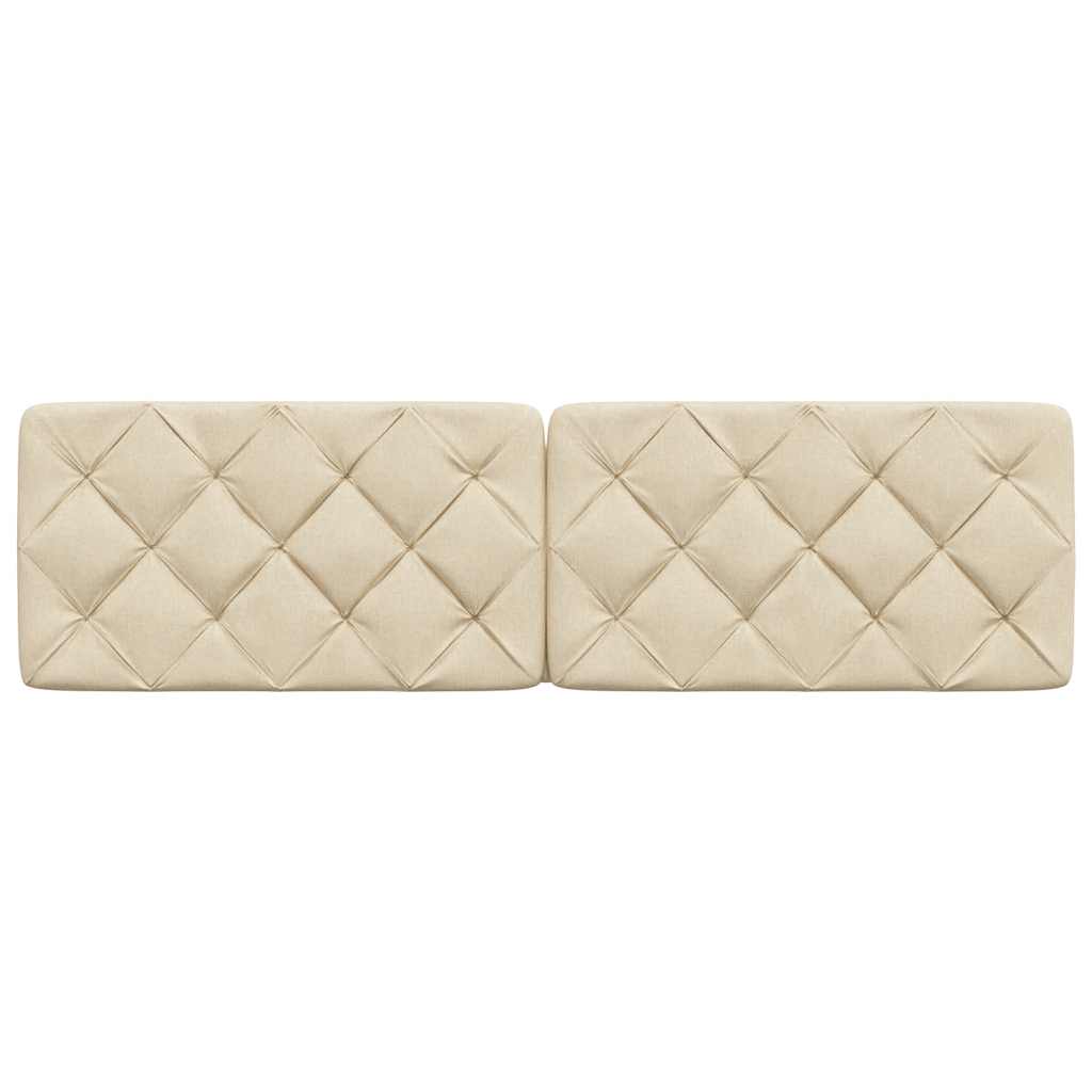 vidaXL Kopfteil-Kissen Creme 180 cm Stoff