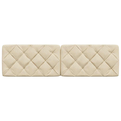 vidaXL Kopfteil-Kissen Creme 180 cm Stoff