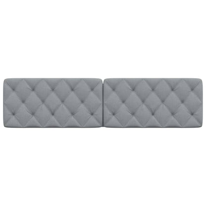 vidaXL Kopfteil-Kissen Hellgrau 200 cm Stoff
