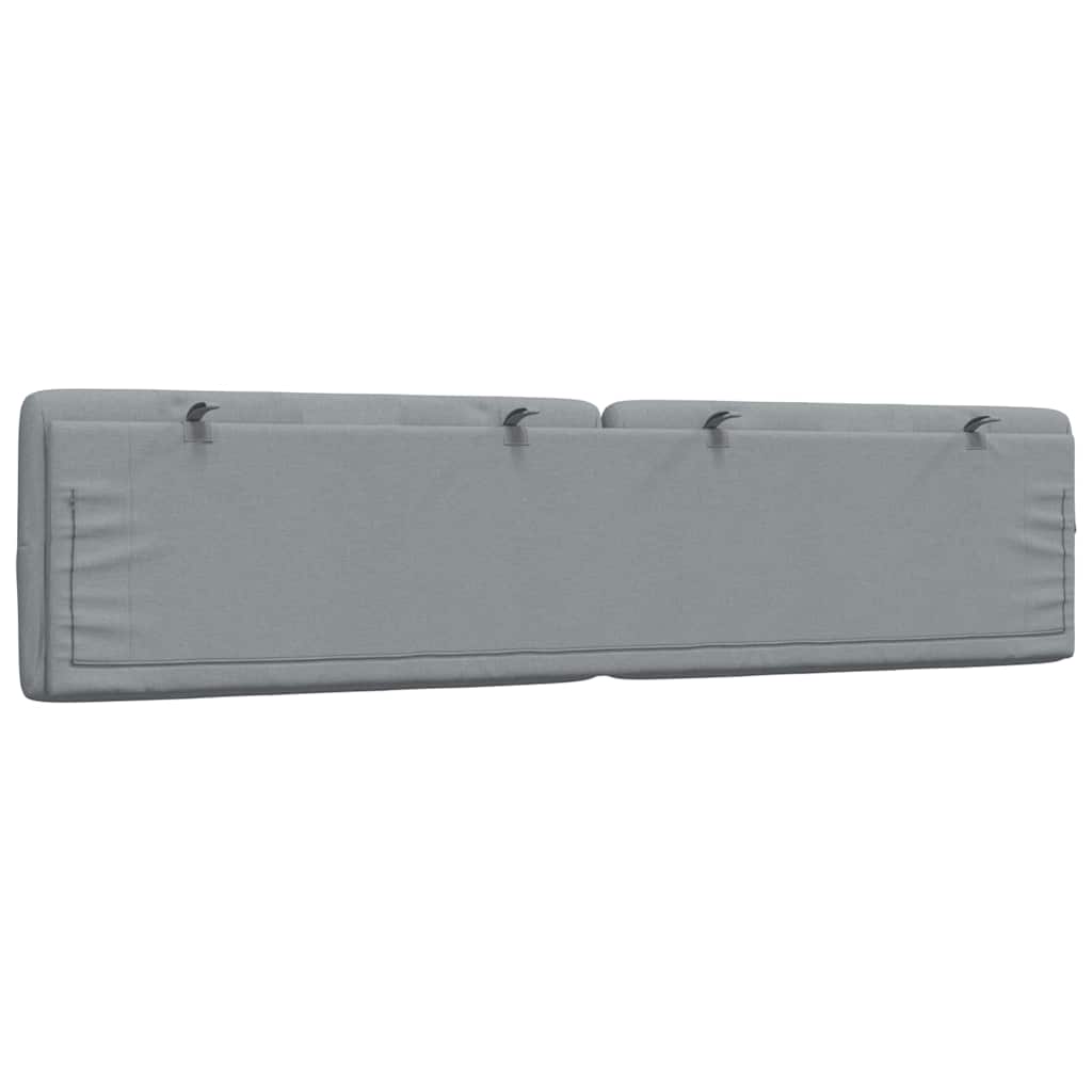 Kopfteil-Kissen Hellgrau 200 cm Stoff