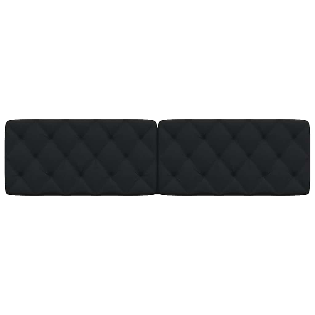 vidaXL Kopfteil-Kissen Schwarz 200 cm Stoff